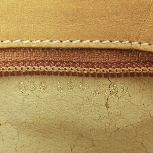 GUCCI Poach Micro GG Beige PVC ~ Leather Authentic USED - Picture 6 of 8